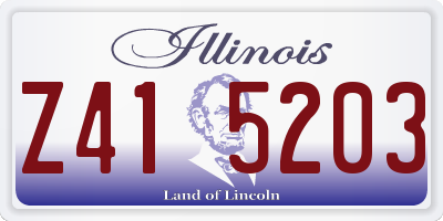 IL license plate Z415203