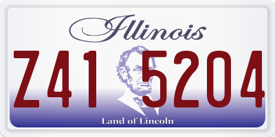IL license plate Z415204