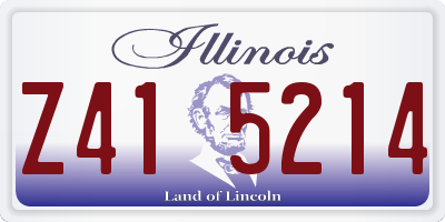 IL license plate Z415214