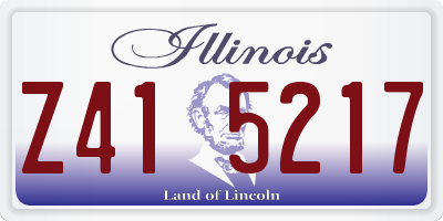 IL license plate Z415217