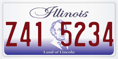IL license plate Z415234