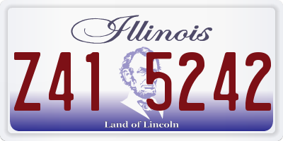 IL license plate Z415242