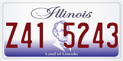 IL license plate Z415243
