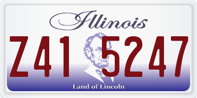 IL license plate Z415247