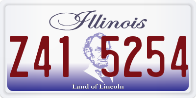 IL license plate Z415254