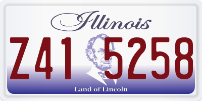 IL license plate Z415258