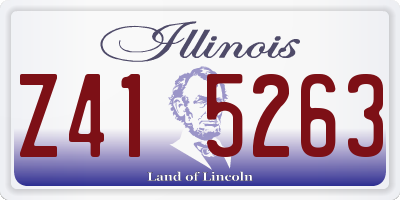 IL license plate Z415263