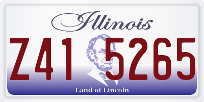 IL license plate Z415265