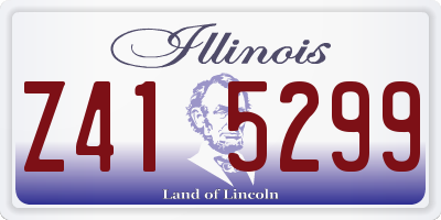 IL license plate Z415299