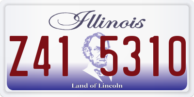 IL license plate Z415310