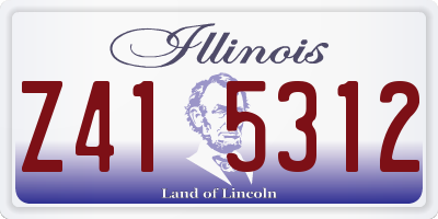 IL license plate Z415312