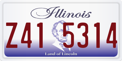 IL license plate Z415314