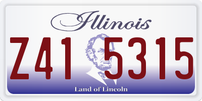 IL license plate Z415315