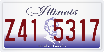 IL license plate Z415317