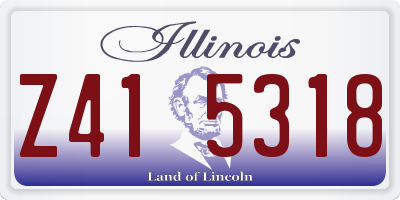 IL license plate Z415318