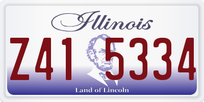 IL license plate Z415334