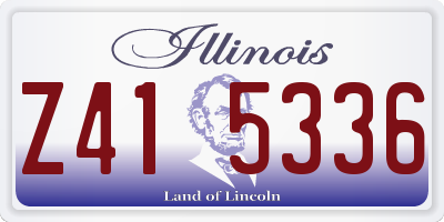 IL license plate Z415336