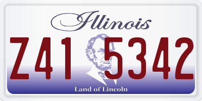 IL license plate Z415342