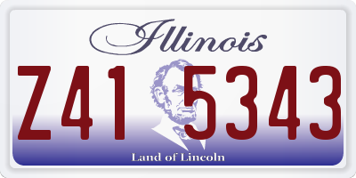 IL license plate Z415343