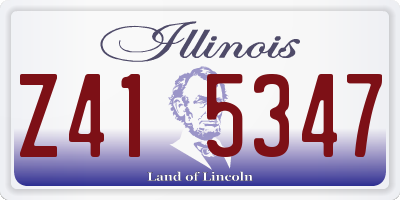 IL license plate Z415347