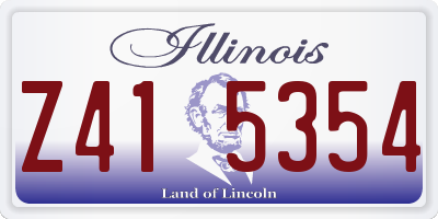 IL license plate Z415354