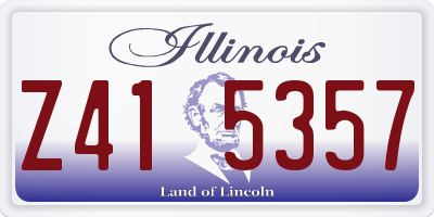 IL license plate Z415357
