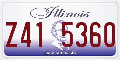 IL license plate Z415360
