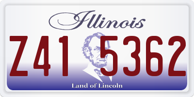 IL license plate Z415362