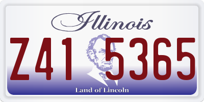IL license plate Z415365