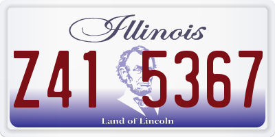 IL license plate Z415367