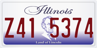 IL license plate Z415374