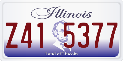 IL license plate Z415377