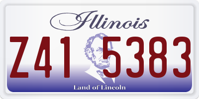 IL license plate Z415383