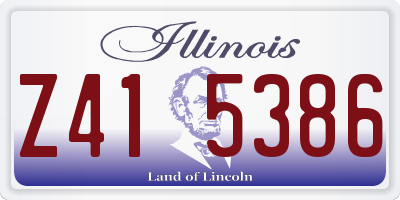 IL license plate Z415386
