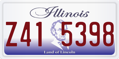 IL license plate Z415398