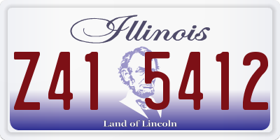IL license plate Z415412