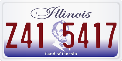 IL license plate Z415417