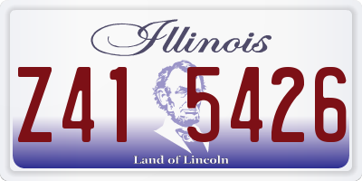 IL license plate Z415426