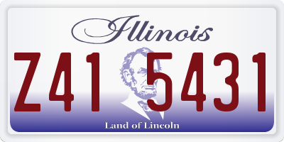 IL license plate Z415431
