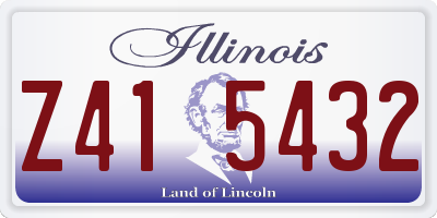 IL license plate Z415432