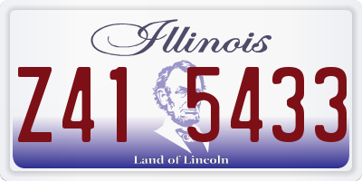 IL license plate Z415433