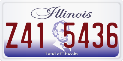 IL license plate Z415436