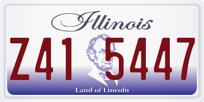 IL license plate Z415447