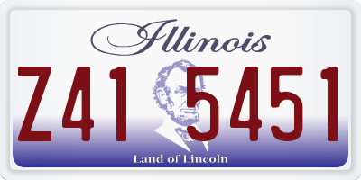 IL license plate Z415451