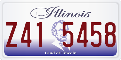 IL license plate Z415458