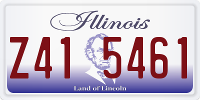 IL license plate Z415461