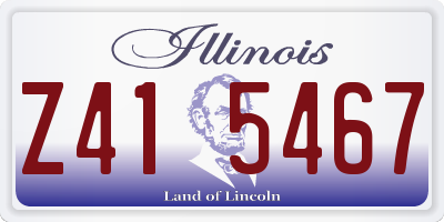 IL license plate Z415467
