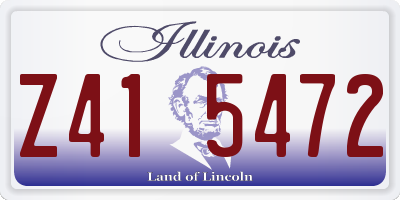 IL license plate Z415472