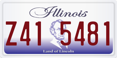 IL license plate Z415481