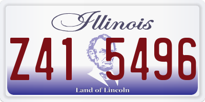 IL license plate Z415496
